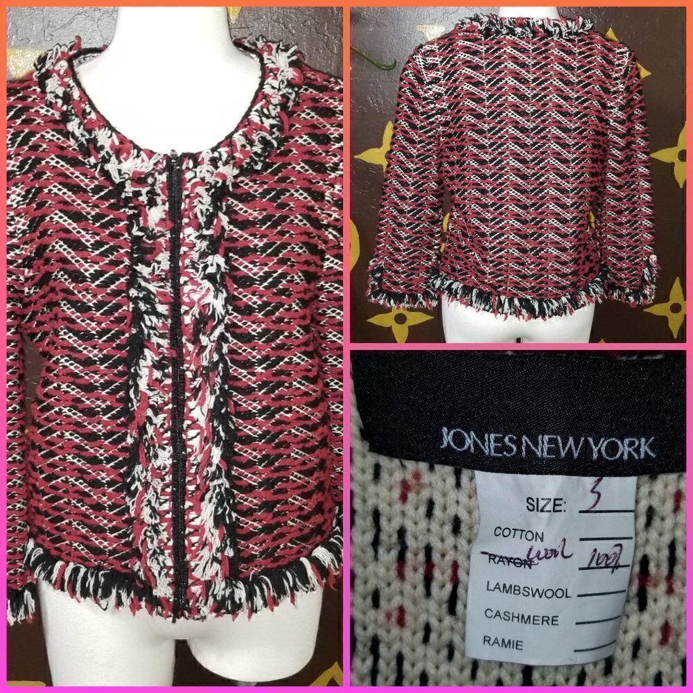 Jones New York heavy 3/4 sleeve cardigan size S